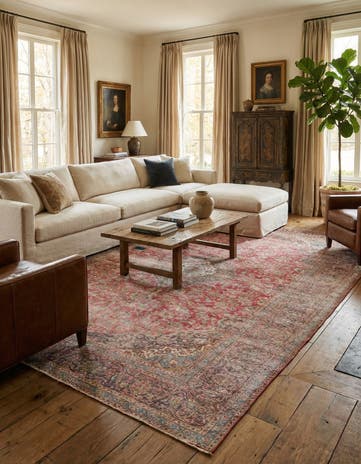 10' 4 x 14' 9 Hand Knotted Ultra Vintage Persian Wool Rug
