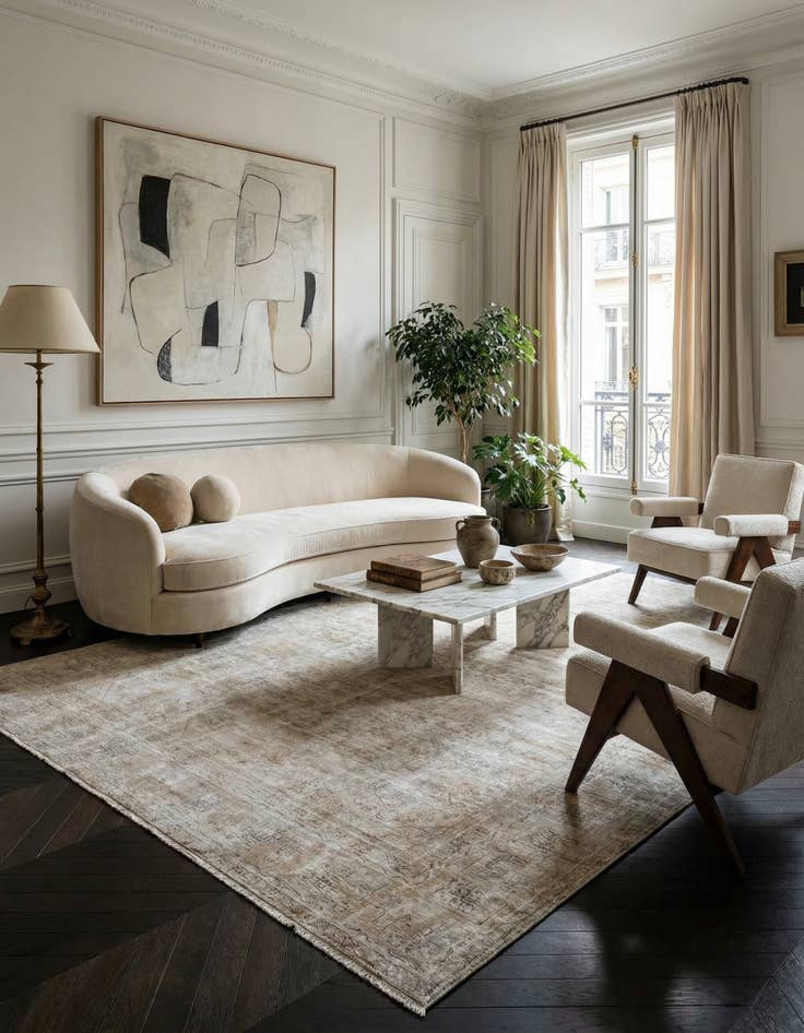 Detail image of 7' 7 x 10' 10  Hand Knotted Ultra Vintage Persian Wool Rug