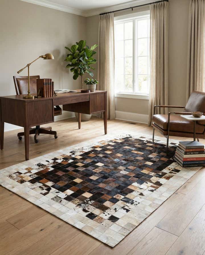 5' x 7' 11 Cowhide Stocks Rug