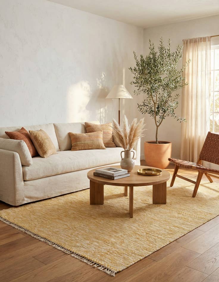 Detail image of  6' 7 x 10'  Hand Knotted Moroccan Wool Rug