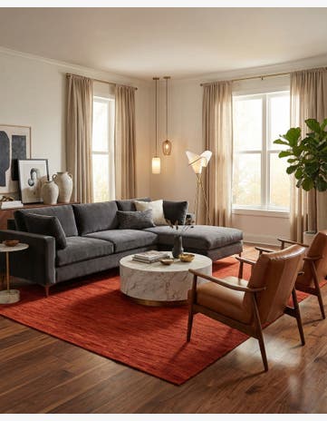 7' x 9' 9 Hand Woven Kilim Modern Wool Rug