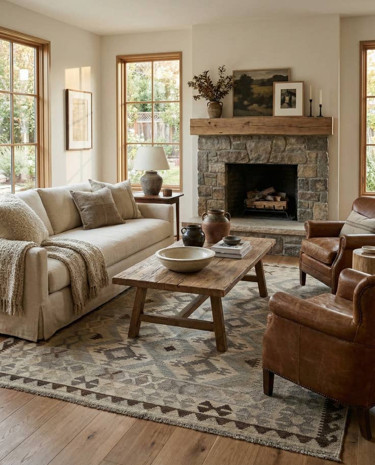 Detail image of 5' 3 x 6' 6 Hand Woven Kilim Maymana Wool Rug