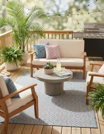 5' 3 x 8' Easy-Clean Jill Zarin Costa Rica Indoor / Outdoor Rug