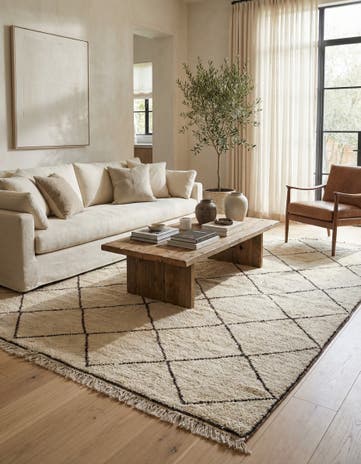 8' 3 x 9' 10 Hand Knotted Moroccan Wool Rug