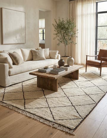 8' 3 x 9' 10 Hand Knotted Moroccan Wool Rug