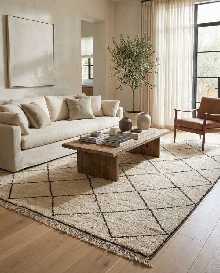 8' 3 x 9' 10 Hand Knotted Moroccan Wool Rug