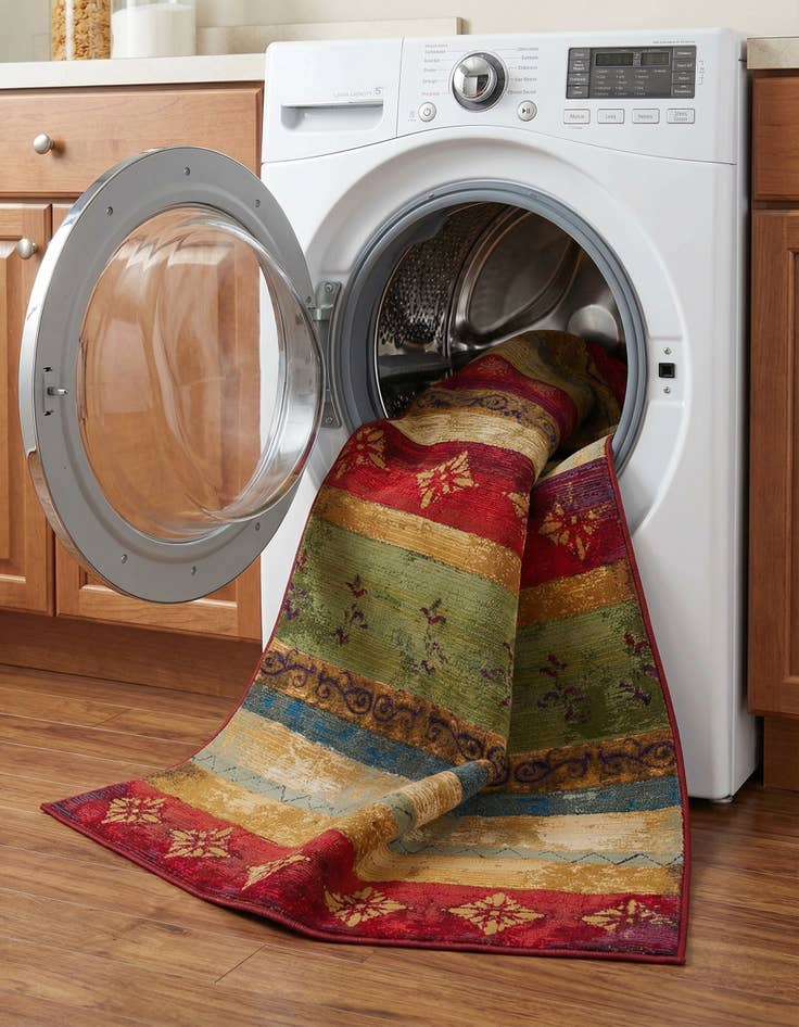 Detail image of  7' x 10'  Washable Modern Indoor / Outdoor Rug