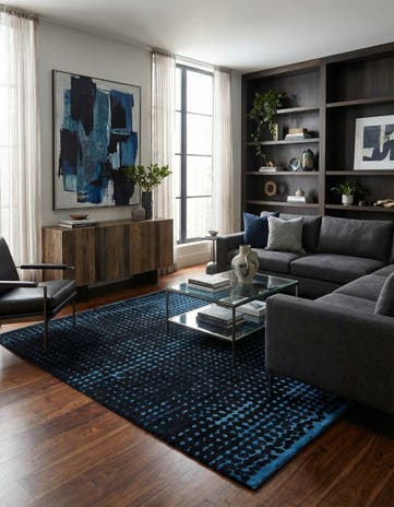 9' x 13' Hand Knotted Darya Wool Rug