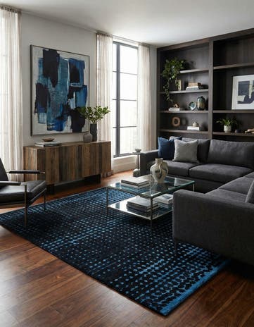 9' x 13' Hand Knotted Darya Wool Rug