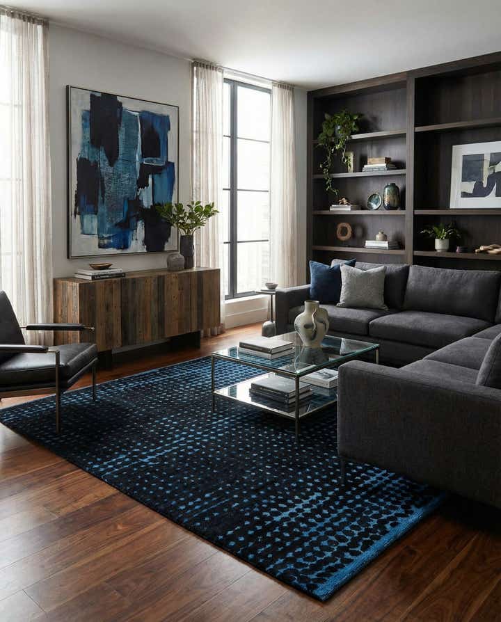 9' x 13' Hand Knotted Darya Wool Rug