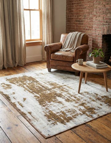 4' 7 x 5' 10 Hand Knotted Ultra Vintage Persian Wool Rug