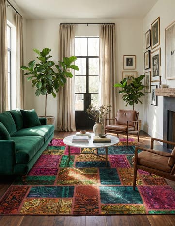 5' 9 x 7' 7 Hand Knotted Ultra Vintage Persian Wool Rug