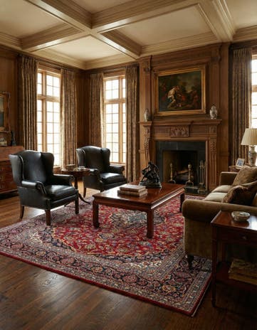 8' 2 x 11' 8 Kashan Wool Rug