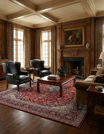 8' 2 x 11' 8 Kashan Wool Rug