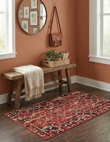 Burgundy Saturn Rug