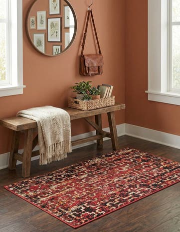 Burgundy Saturn Rug