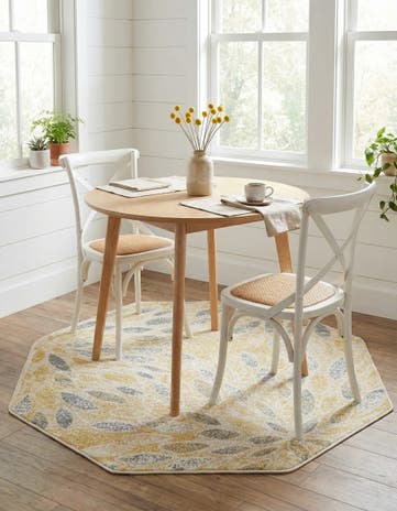 Yellow Charleston Octagon Rug