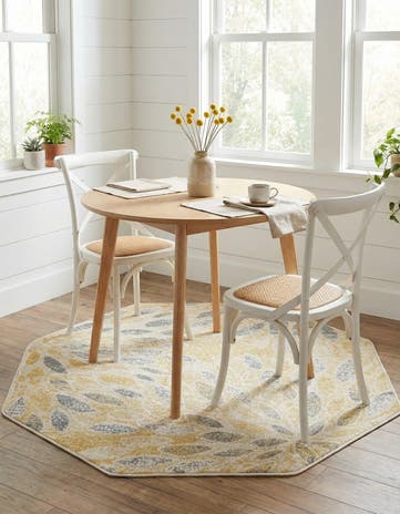 Yellow Charleston Octagon Rug