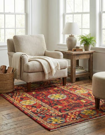 4' x 6' Hand Knotted Kazak Rug