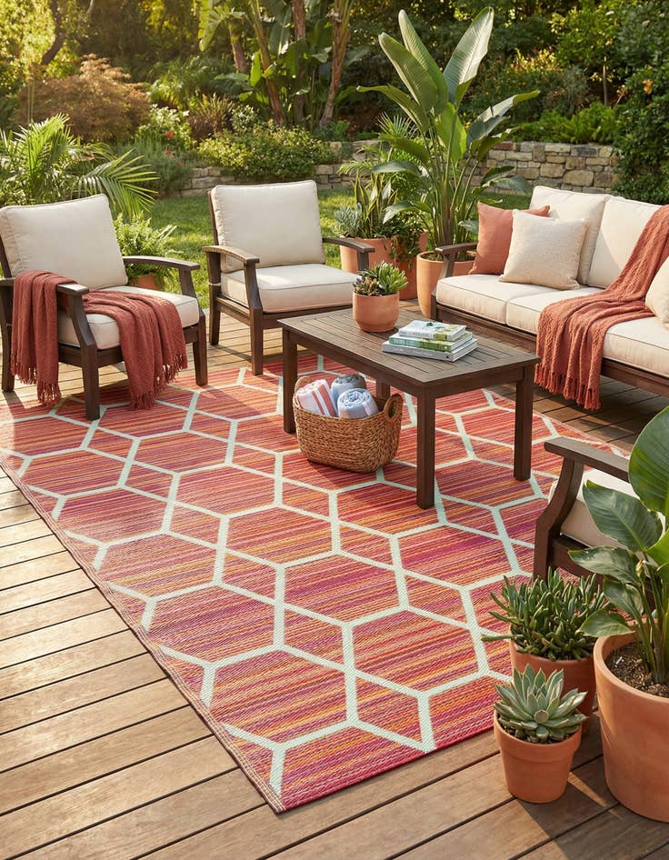 Detail image of  7' 10 x 10'  Washable Vista Breeze Indoor / Outdoor Rug