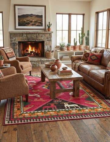 Pink Washable Mesa Rug