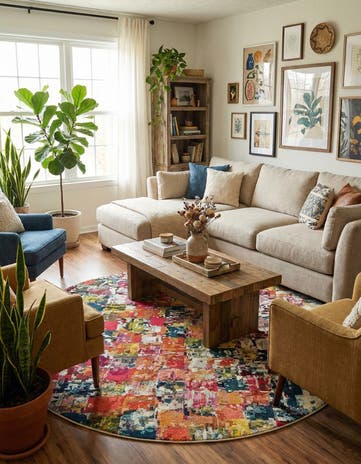 8' x 8' Washable Casablanca Round Rug