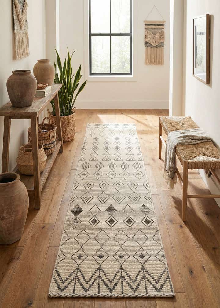 2' 7 x 10' 2 Hand Knotted Moroccan Wool Runner Rug