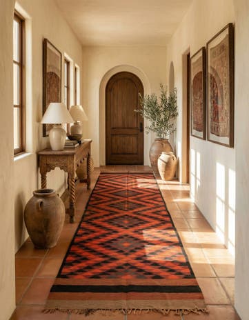 4' 3 x 15' Hand Woven Kilim Fars Wool Runner Rug