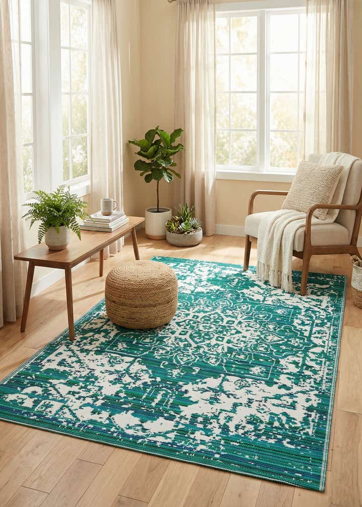5' x 8' Easy-Clean Vista Breeze Indoor / Outdoor Rug