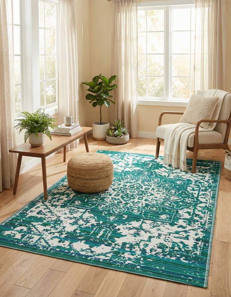 Detail image of  5' x 8'  Washable Vista Breeze Indoor / Outdoor Rug