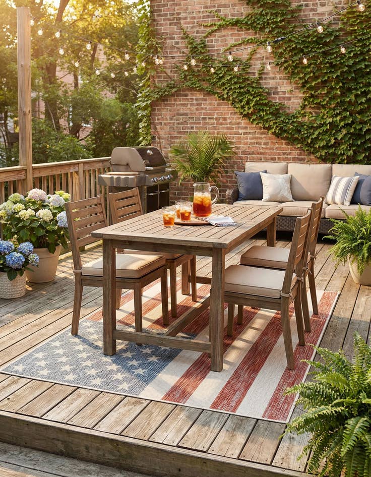 Detail image of 4' x 6' Easy-Clean Jill Zarin Indoor / Outdoor Rug