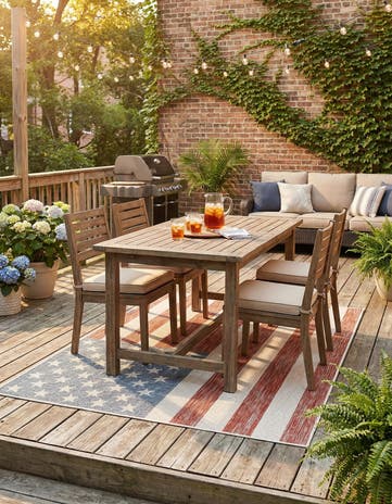 Red Easy-Clean Jill Zarin Indoor / Outdoor Rug