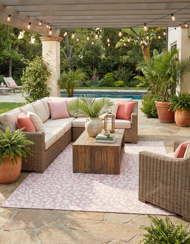 Detail image of 10' x 14'  Washable Safari Indoor / Outdoor Rug