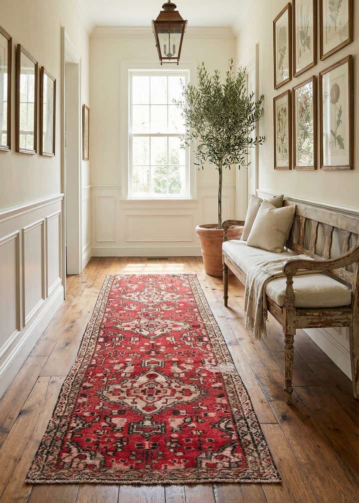 2' 4 x 9' Hand Knotted Ultra Vintage Persian Wool Runner Rug