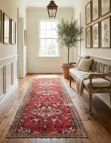 2' 4 x 9' Hand Knotted Ultra Vintage Persian Wool Runner Rug
