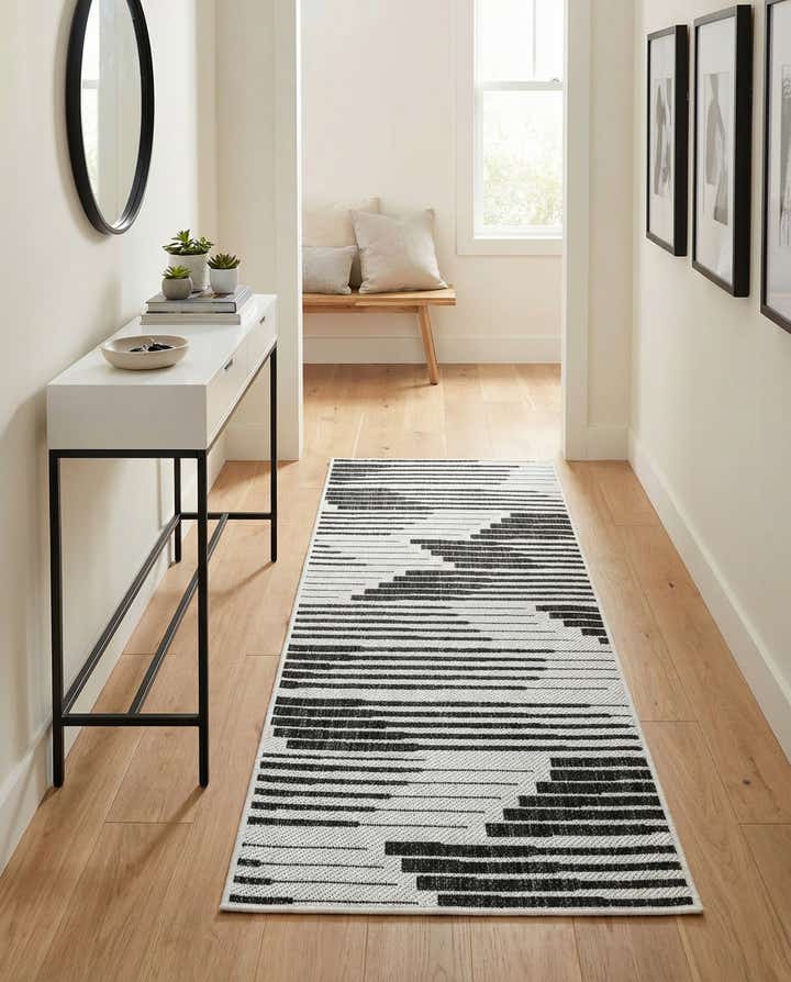 2' x 5' 3 Easy-Clean Modern Indoor / Outdoor Runner Rug