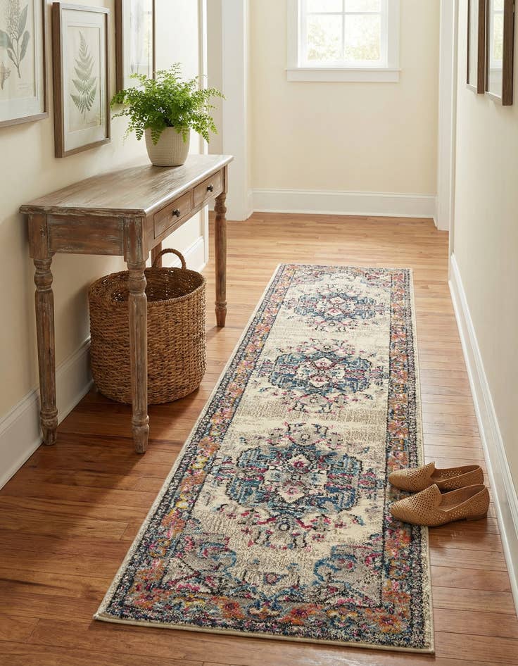 Detail image of 2' 7 x 10'  Washable Palazzo Runner Rug