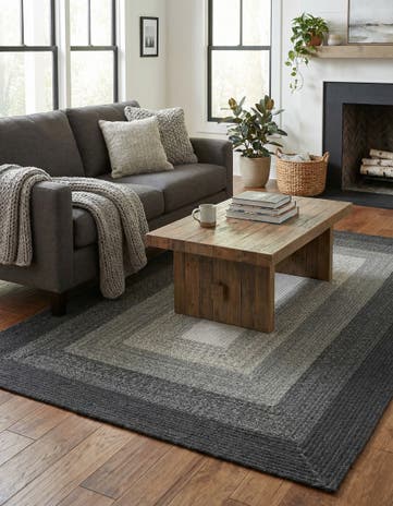 5' 1 x 8' Handmade Hand Braided Wool Rug