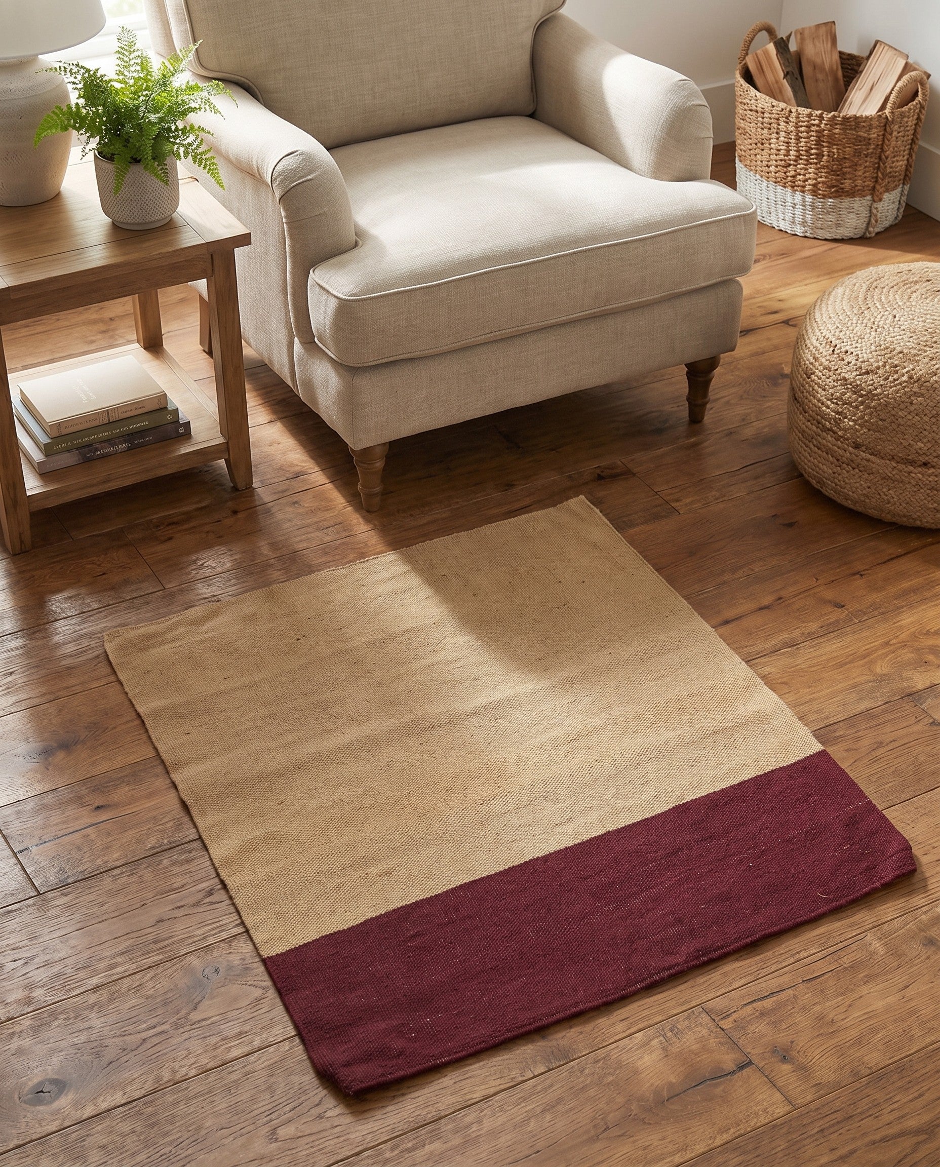 2' 5 x 2' 5 Hand Woven Pillow Wool Square Rug