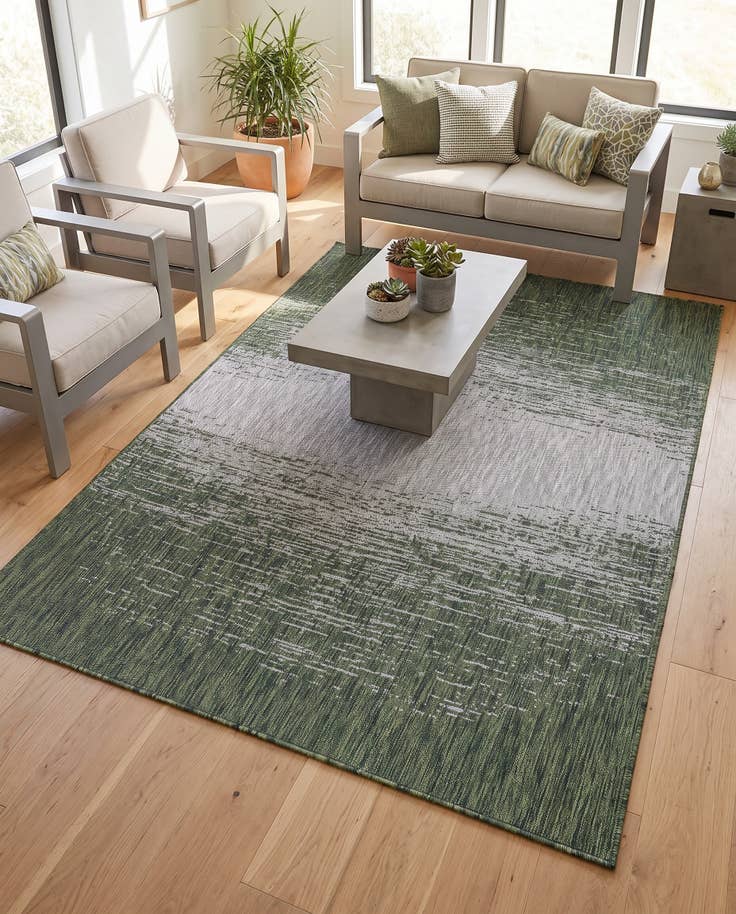 Detail image of 5' 3 x 8' Easy-Clean Modern Indoor / Outdoor Rug