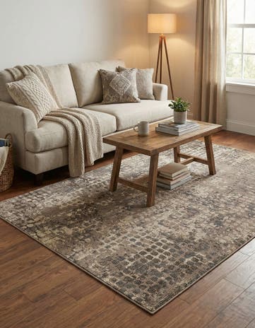 Gray Washable Theia Rug