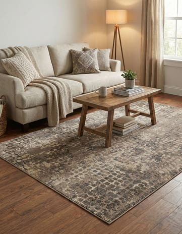 Gray Washable Theia Rug