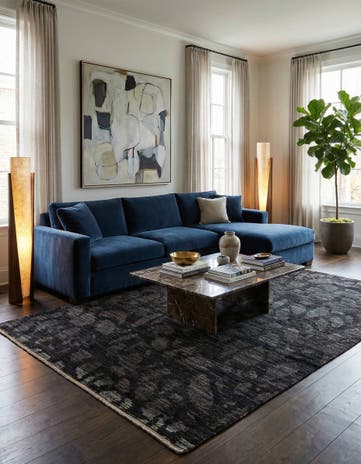 6' 6 x 9' 9 Hand Knotted Darya Wool Rug