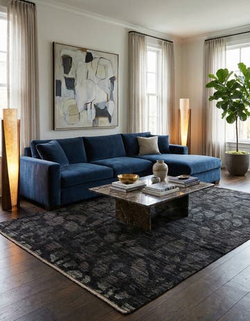 6' 6 x 9' 9 Hand Knotted Darya Wool Rug