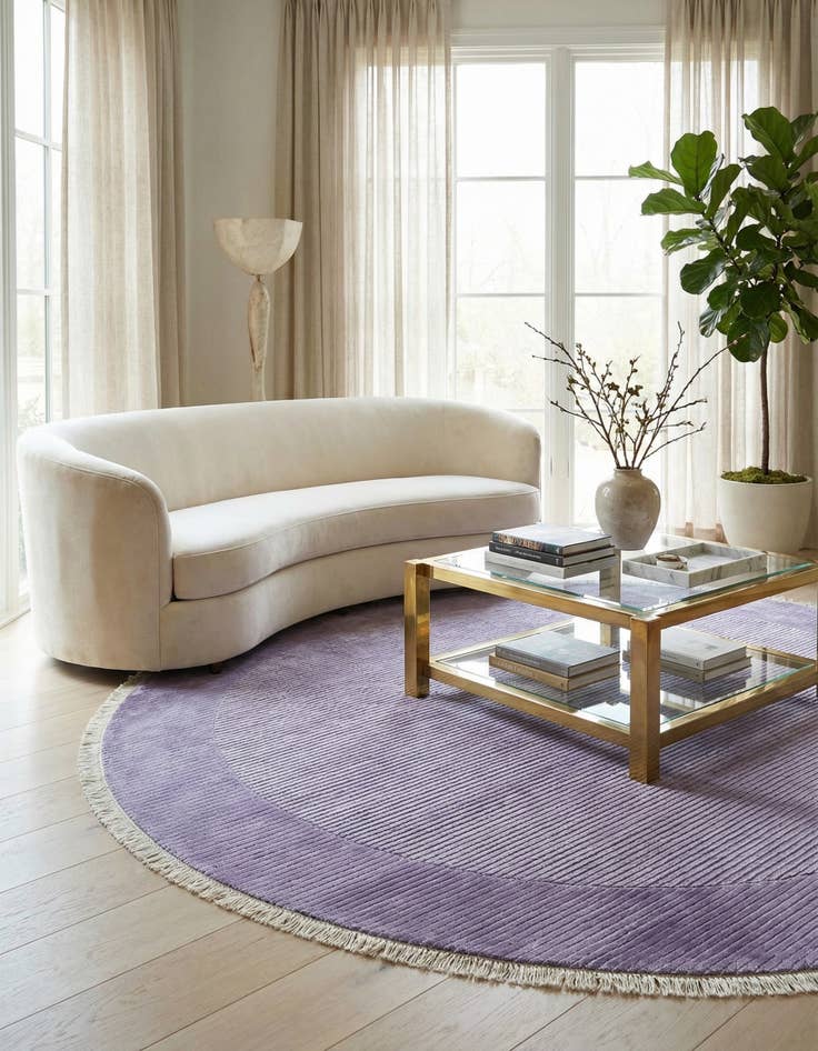 Detail image of 6' 6 x 6' 6  Hand Knotted Darya Wool Round Rug