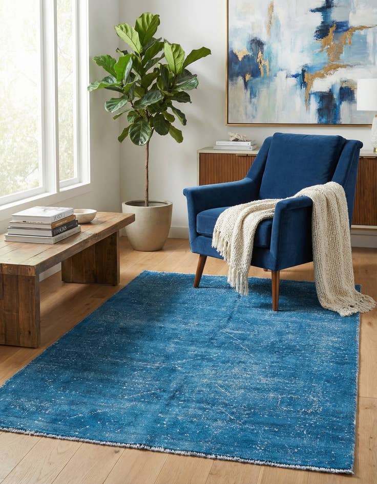 Detail image of 3' 7 x 5' 4  Hand Knotted Ultra Vintage Persian Wool Rug