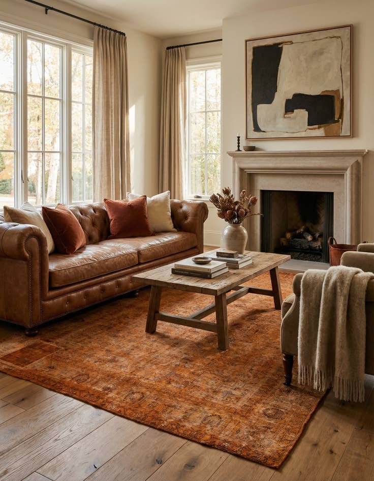 Detail image of 6' 6 x 9' 6  Hand Knotted Ultra Vintage Persian Wool Rug