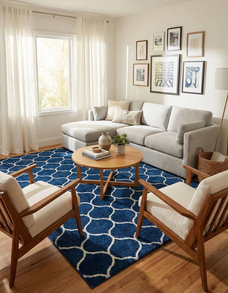 Detail image of 10' x 13' Trellis Frieze Rug