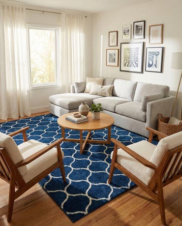  10' x 13' Lattice Frieze Rug