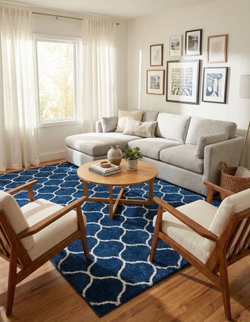 10' x 13' Lattice Frieze Rug
